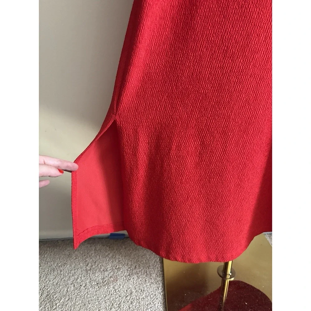 Tropical Cute Y2K Baddie Hawaiian Dress 90s 2000s Red Pink Beaded Beach Sz Large